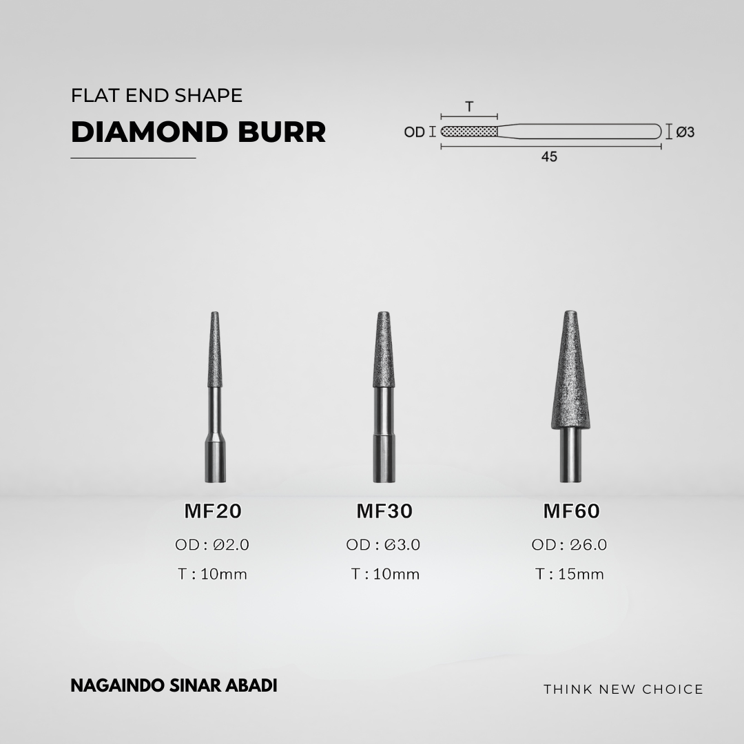 diamond burrs flat end shape diamond burrs flat end shape